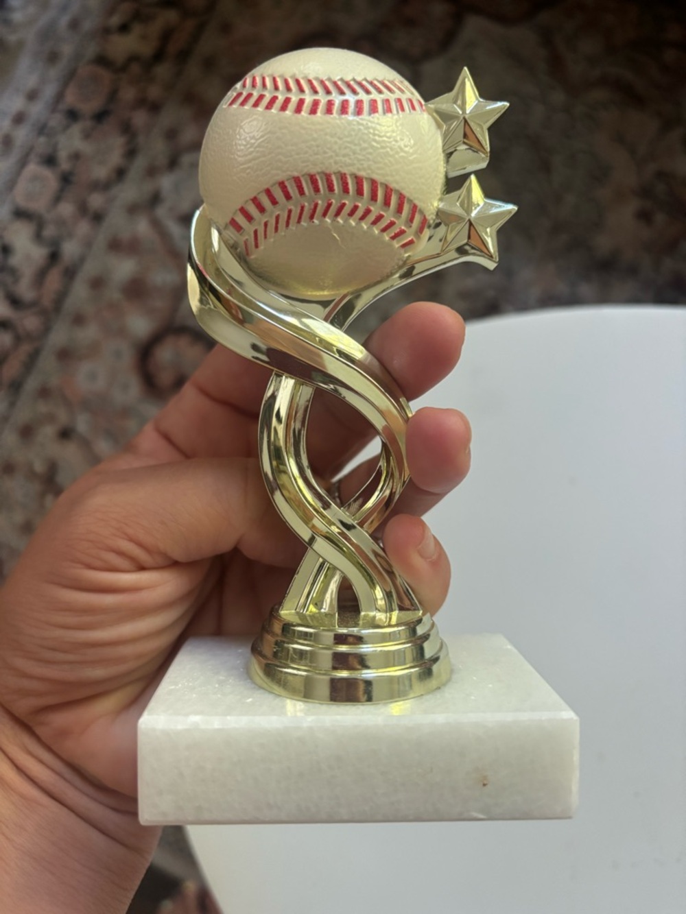 Gold Baseball Trophy Award